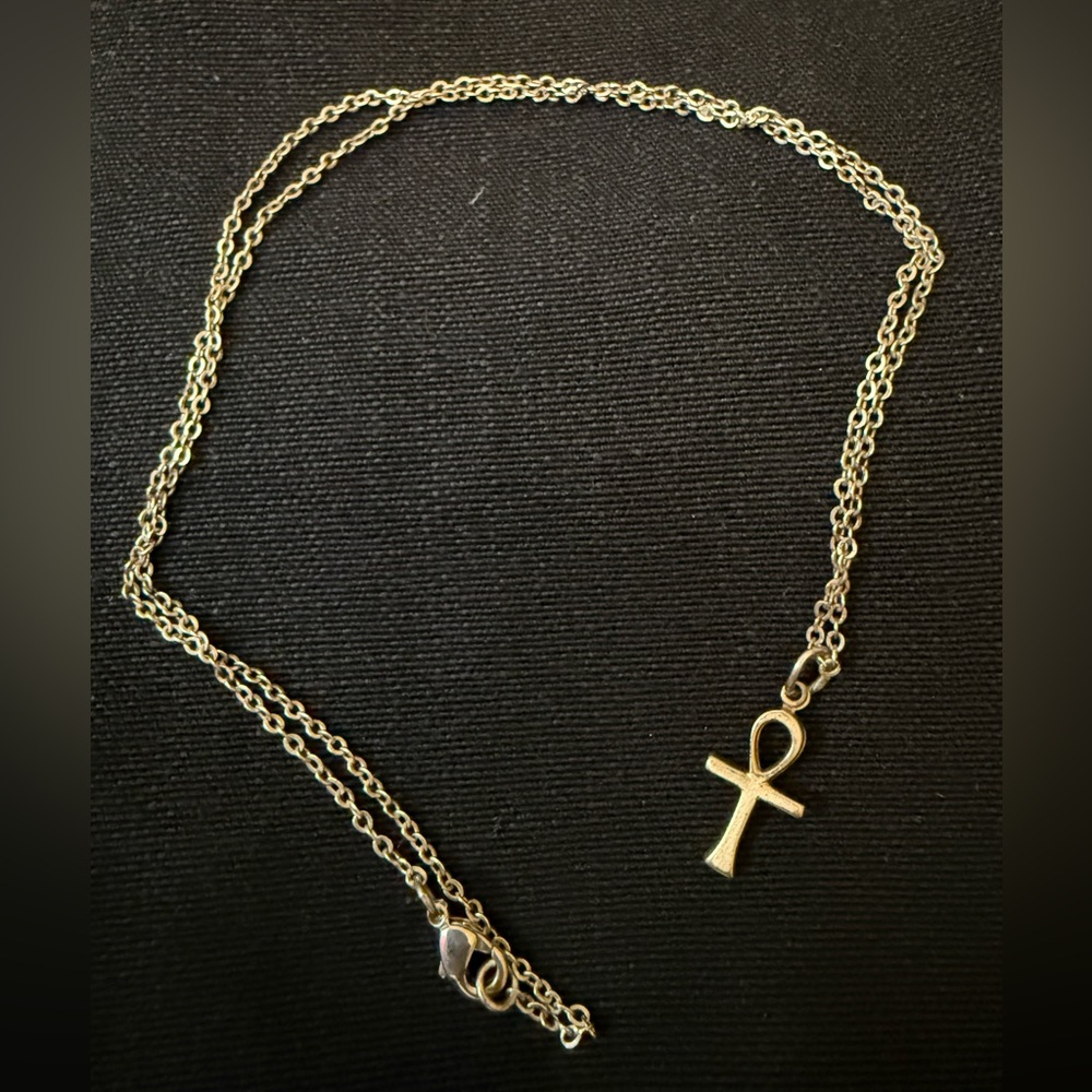 Silver Ankh Pendant Necklace